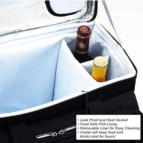 Picnic at Ascot Original Insulated Picnic Cooler with Service for 4 on Wheels-Designed & Assembled in the USA - color: London Plaid