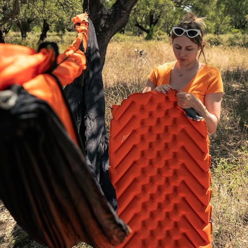 Inflatable Sleeping Pad for Camping, Ultralight Sleeping Mat for Backpacking, Hiking, Hammock Sleeping Pad Pairs Hammocks