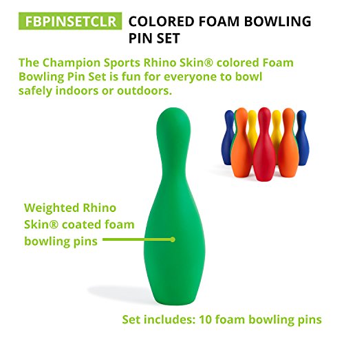 Champion Sports Weighted Foam Bowling Pin Set - Pins Only