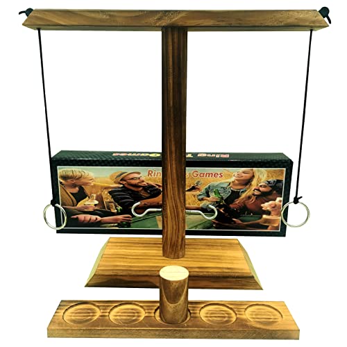 Board Games for Indoor/Outdoor Family & Party Fun - Ring Toss Game Set with Easy Assembly, Perfect for Halloween Games, Thanksgiving, Christmas Parties & White Elephant Exchanges - Portable Design - style: Classic