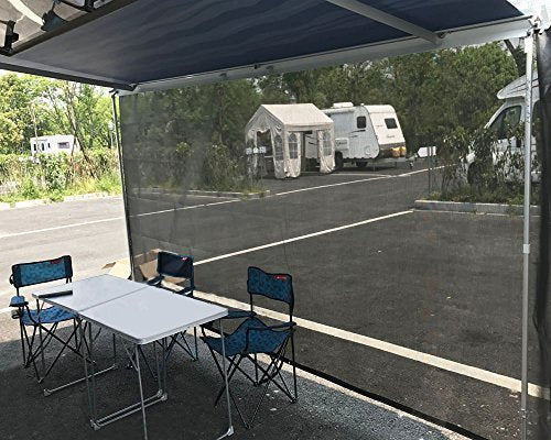 Tentproinc RV Awning Sun Shade Screen 6' X 18' 3'' (Fit for 19' Awning) Mesh Sunshade Block UV Glare Motorhome Camping Trailer Awning Sunscreen Screenshade - 3 Year Warranty (Black) - color: Black, size: 6' x 18'3'' -Actual Measurement