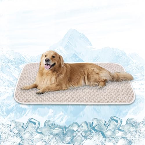 MICROCOSMOS Pet Cooling Mat & Sleeping Pad- Breathable Bubble Surface, EZ Clean. Keep Cooling for Pets, Kids and Adults in Summer.(Brown, 59" x 40") - color: Brown, size: 59" x 40"