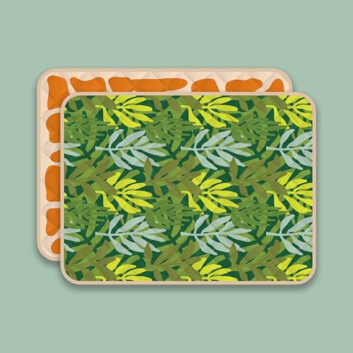 Waterproof Blanket, 29" x 34” - Seat Cover for Dogs and Pets. Ideal for Small and Medium Pet Crate Blankets, Settle mat, Diaper Changing and Playmat for Babies - color: Rust and Green