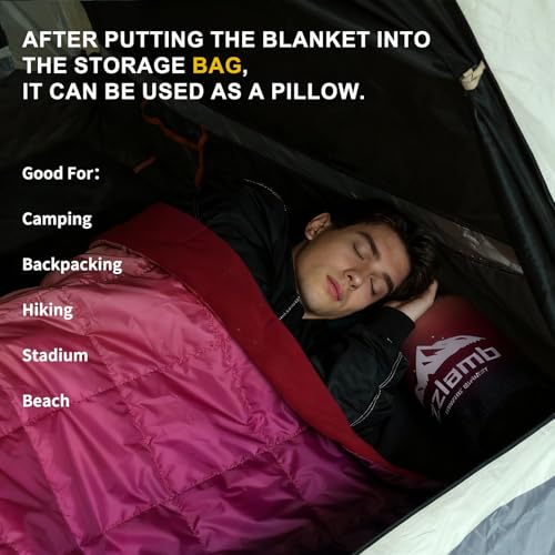 zzlamb Hooded Stadium Blanket,Waterproof Outdoor Camping Blanket Polar Fleece,Warm Windproof Portable for Stadium,Sports,Picnic,Beach,Car,Pets,56x75in Dawn Fade - color: Dawn Fade