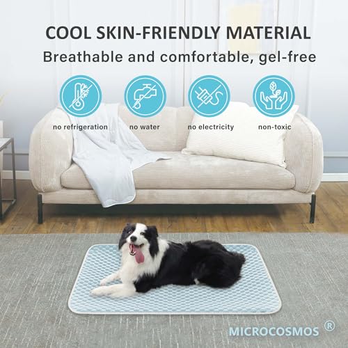 MICROCOSMOS Pet Cooling Mat & Sleeping Pad- Breathable Bubble Surface, EZ Clean. Keep Cooling for Pets, Kids and Adults in Summer.(BlueWhite, 59" x 40") - color: BlueWhite, size: 59" x 40"