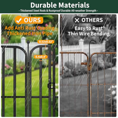 Metal Dog Playpen 40" 16 Panels with 2 Doors for Medium Large Dogs, Indoor Outdoor Exercise Pen for Yard RV Camping, Thickened Steel Tube, Gravity Lock & Ball Head Iron Rods - style: 40"H