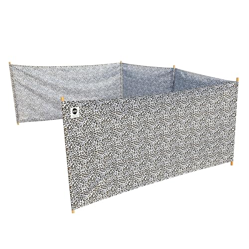 erda Sand Leopard Pro Beach Recycled Polyester Rip-Stop 20 ft Lightweight Windscreen, Privacy Screen, Wind Blocker, Free Matching Shoulder Bag
