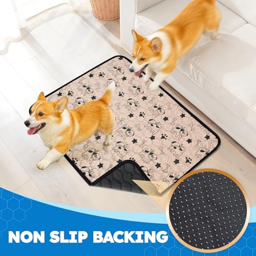 2 Pack Washable Pee Pads for Dogs, Absorbent Reusable Puppy Training Pads, Leakproof, Non-Slip, Waterproof Cat Doggie Pad Pet Potty Mat for Indoor&Outdoor, Whelping, Crate, Coffee 20"x28" - color: Coffee, size: 20"x28"-2 Pack