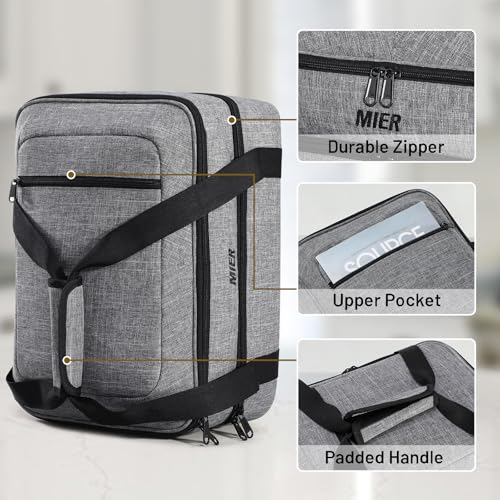 MIER Insulated Casserole Carrier Fits 9"x13" Baking Dishes/Foil Pans, Double Food Carriers Bag Thermal Holder for Hot or Cold Food Lasagna Lugger Potluck Parties Picnic Travel, Gray - color: Gray, size: 16 x 11 x 7.8 inches