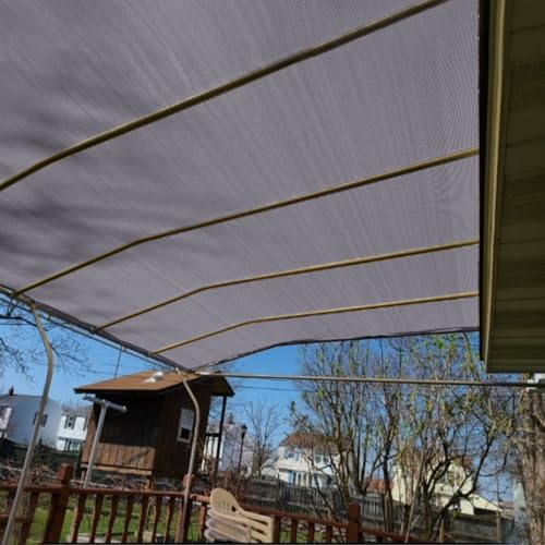 3'3 x 10' Aiwi Space 100% Solid Non-See-Through Privacy Fence Screen, Department Balcony Privacy Fence, Garden Privacy Fence Panel, Light Gray - color: Light Gray, size: 3.3' x 10'