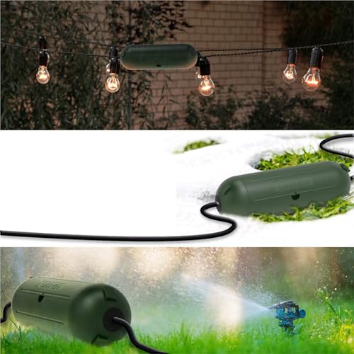 Outdoor Extension Cord Safety Cover with Waterproof Seal, Black IP44 Weatherproof Cord Cover for Protect Outdoor Outlet Plug Socket Holiday String Lights, Pack of 3 - size: Black 3-Pack