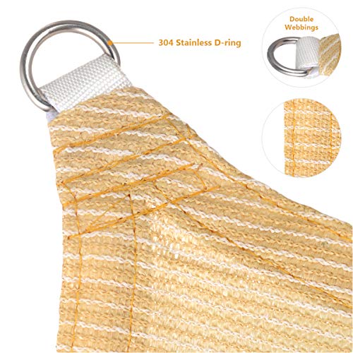 Eden's Decor 4' x 8' Beige Sun Shade Sail Outdoor Canopy Rectangular Awning Fabric Cloth Screen for Patio Garden Backyard Pergola Custom Size - color: Beige, size: 4' x 8'