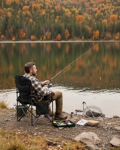 KingCamp Oversized Camping Chair with Adjustable Lumbar Support, 550lbs Heavy Duty Padded Folding Lawn Chair for Adults, Outdoor Armchair with Cooler Bag, Cup Holder & Side Pocket for Fishing, Travel - color: 1 Pack-green/Grey
