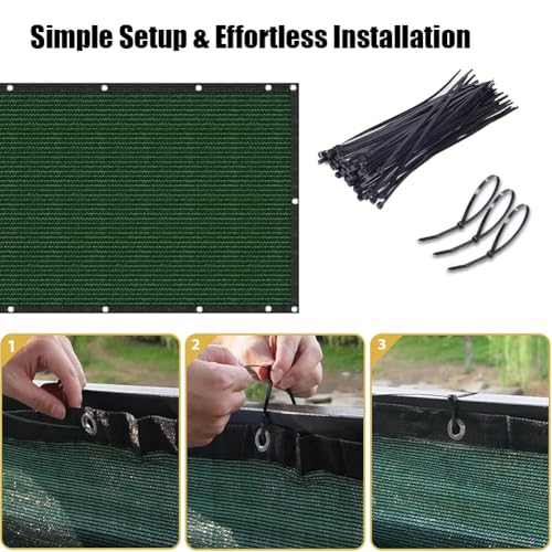 Privacy Fence Screen 3 X 35 FT, Heavy Duty Outdoor Shade Mesh Cloth for Garden, Backyard, Patio, Balcony & More – UV Protection, Windproof & Durable – Easy Installation with Grommets, Customizable - size: 3FT X 35FT