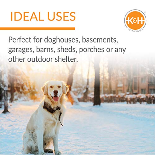 K&H Pet Products Original Lectro-Kennel Outdoor Heated Dog Pad with Free Cover Black Medium 22.5 X 16.5 Inches - size: Medium (16.5 x 22.5 in), style: Retail Box
