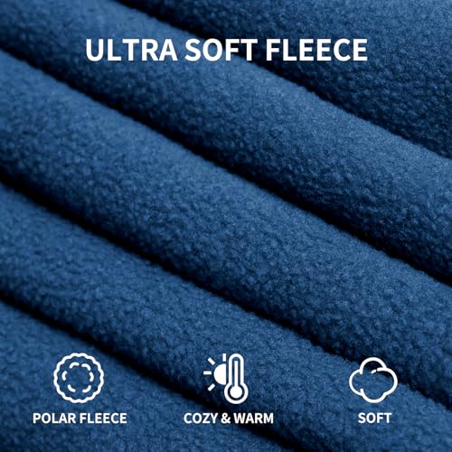 zzlamb Hooded Stadium Blanket,Waterproof Outdoor Camping Blanket Polar Fleece,Warm Windproof Portable for Stadium,Sports,Picnic,Beach,Car,Pets,56x75in Lake Blue Fade - color: Lake Blue Fade