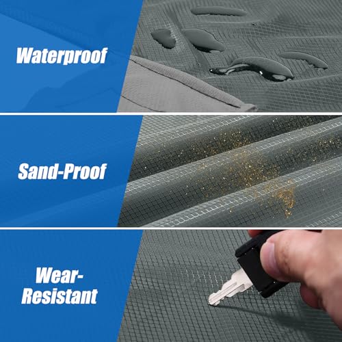 Odoland Beach Blanket Picnic Blanket, 43.3" x 27.5" SandProof Waterproof Outdoor Pocket Blanket with Portable Bag, Foldable Lightweight Sand Free Beach Mat for 1 People Hiking, Camping, Travel, Grey - color: Gray, size: 27.5" x 43.3"(1 People)
