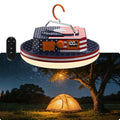 IODOO 10000mAh Rechargeable Camping Light with Remote , US Flag Print American Flag Light for Outdoor Camping Hiking Emergency Power Failure (30W(US Flag Style)) - size: 30W(US flag style)