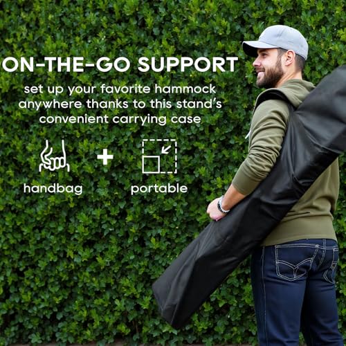 Hammock Stand Portable Heavy Duty Hammock Stand Portable Steel Stand Only for Outdoor Patio or Indoor with Carrying Case (No Hammock) - color: No Hammock