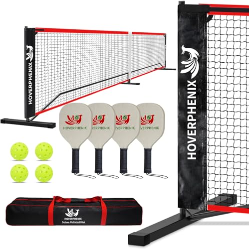 Pickleball Net for Driveway, Portable Pickleball Net System with Regualtion Size 22FT Pickle Ball Net, Outdoor Pickleballs, Carry Bag, Weather Resistant Metal Frame - style: Pickleball set with net