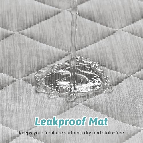 COZY KISS Extra Large Dog Cooling Mat 52"x82" Q-Max>0.4, Waterproof & Leakproof Pet Bed Cover, Non-Slip Cooling Dog Blanket for Couch, Floor, Large Dogs (Gray) - color: Gray, size: 52"x82"