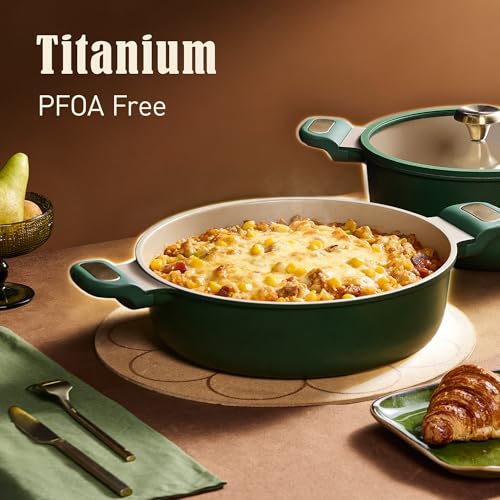 CAROTE Pots and Pans Set Non stick, Cookware Set, 31pcs NonStick Kitchen Set Induction Cookware Non-toxic Cooking Set, Green