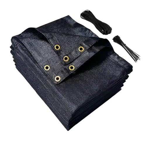 90% Black Sun Shade Cloth 10x20 ft - Fence Privacy Screen, Breathable Mesh Tarp & Serrated Grommets for Garden Plants Outdoor, Patio Pergola, Porch Cover, Chicken Coop & Dog Kennel - size: 10x20 ft