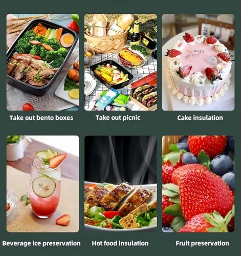 2pcs Insulated Picnic Bag Reusable Cooler Bags with Zipper Top, Foldable Picnic Basket for Food Storage，Portable Picnic Basket for Outdoor Camping, Party, Beach Trip (C) - color: C