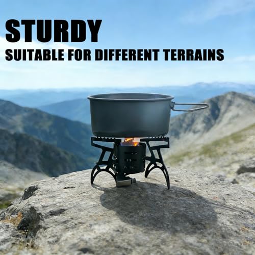 6800W Foldable Camping Gas Stove – High-Power Portable Stove for Outdoor Cooking, Windproof & Compact Design