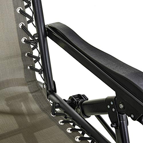 Outsunny Outdoor Rocking Chairs, Foldable Reclining Zero Gravity Lounge Rocker with Pillow, Cup & Phone Holder, Combo Design with Folding Legs, Gray - color: Grey, size: 1 Pack