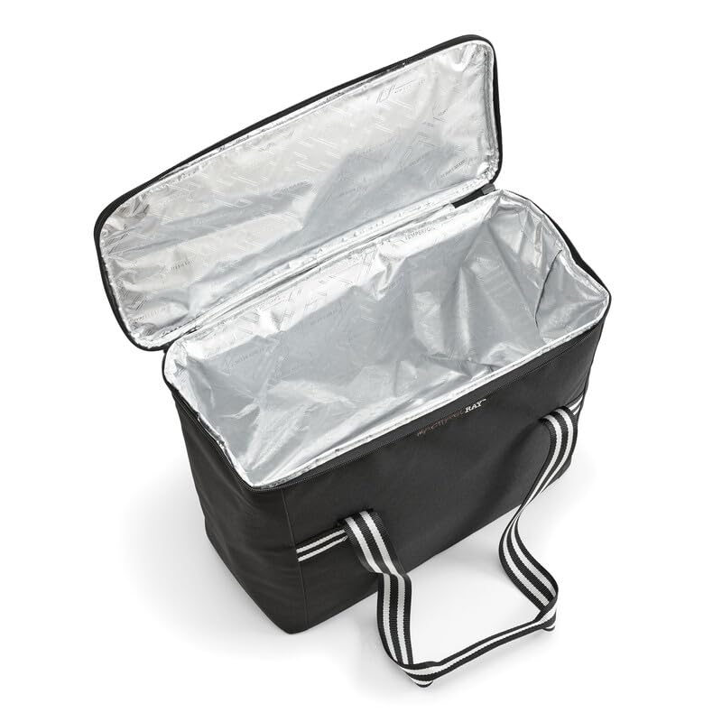 Rachael Ray Field Tote - Soft Sided Zippered Cooler Bag, Insulated & Leak Proof Grocery Bag, Portable Travel Cooler, Hot or Cold Carrier, Black - color: Black
