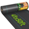 iropro 4ftx50ft Weed Barrier Landscape 3.2oz Fabric Heavy Duty, Woven Weed Control Cloth, Woven Geotextile Fabric for Underlayment, Gardening Ground, Commercial Driveway Weed Block Cover Mat - size: 4ft x50ft