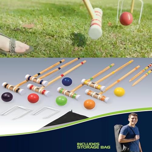 Wooden Lawn Game Kit - Portable Outdoor Sport, Backyard Activity Set, Garden Play Equipmentt, Reusable Bowling Kit With Portable | Wooden Lawn Game Kits For Picnic Camping Yard Party Family Entertainm