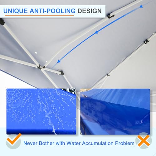 EAGLE PEAK Commercial Canopy 12x12 Pop Up Canopy Tent with 1 Sidewall, Easy Setup Heavy Duty Instant Event Shelter for Vendors & Markets, Outdoor Sun Shade, Blue - color: Blue, size: 12x12