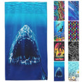 Shark Beach Towel,Shark Opens Mouth in Deep Sea Lightweight Compact Sand Free Quick Dry Oversized Pool Swimming Towels for Girls Women Adults,29.5"×59" - color: Shark Opens Mouth in Deep Sea