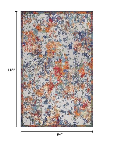 Superior Indoor Outdoor Area Rug, Perfect for Patio, Bedroom, Kitchen, Living Room, Entryway, Playroom, Nursery, Carpet Cover, Abstract Splatter Modern, Kalina Collection, 7' 10" x 9' 10", Cream - color: Kalina - Cream, size: 7'10" x 9'10" (Rectangular)