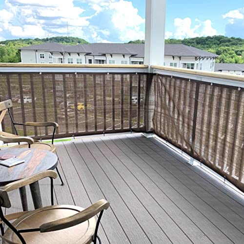 Shade Sail Sun Shade Cloth 3'3"x9'9" Rectangle Outdoor Canopy Outside Sunshade Awning Cover Privacy Screen Net UV Block for Patio Pergola Gazebo Porch Backyard Lawn Garden Outdoor Activities - color: Coffee, size: 3'3"x9'9"