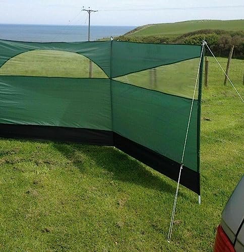 Windbreaker Wind Privacy Screen Camping Blocker 5 Panel Garden Beach Wind Shield 5ft High x 27.4ft Long (1 Forest Green) - color: 1 Forest Green