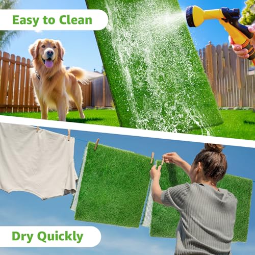 Artificial Dog Grass Pee Pad: 39''x 31.5'' 1 Pack Professional Indoor Outdoor Potty Training Rug - Large Replacement Turf Mat with Excellent Drainage - Pet Fake Grass Turf for Patio Lawn Decoration - size: 39"x31.5"
