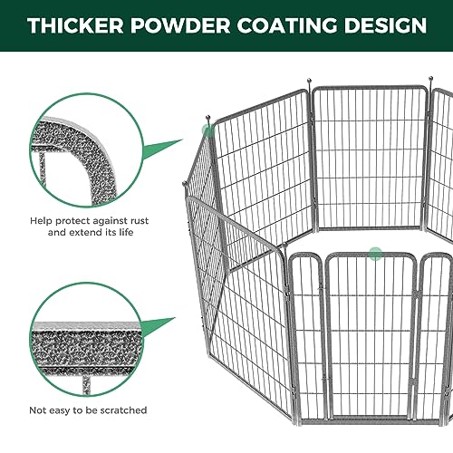 FXW Aster Dog Playpen Designed for Yard, 40inch 32 Panels - size: 40"H & 32 Panels