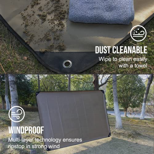 LYN Heavy Duty Emergency Blanket Survival Gear Waterproof Insulated Blanket Emergency Tarp for Camping, Hiking, Bushcraft - color: Suntan