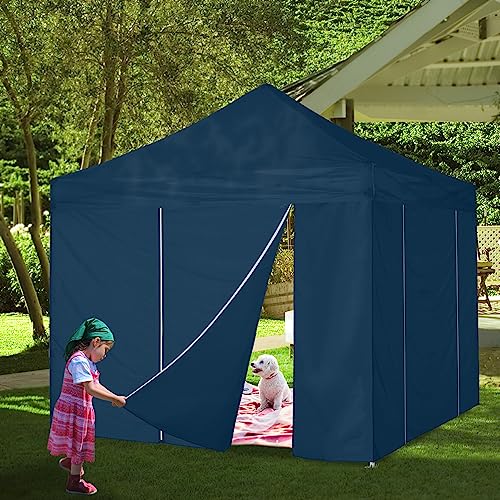 COOSHADE Instant Canopy SunWall 10x10 Canopy SideWall for Pop up Canopy Tent, 1 Pack Door Wall Only, Navy Blue - color: Navy Blue, size: 10x10-Door Wall