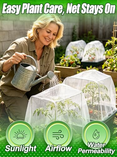 6.5x10ft Garden Netting - Ultra Fine Mesh Plant Covers to Keep Small Animals Pest Out, Bird Barrier Screen for Protecting Vegetables Fruits Flowers Raised Beds (Without Support Pole), 1 Pack - size: 6.5 x 10ft