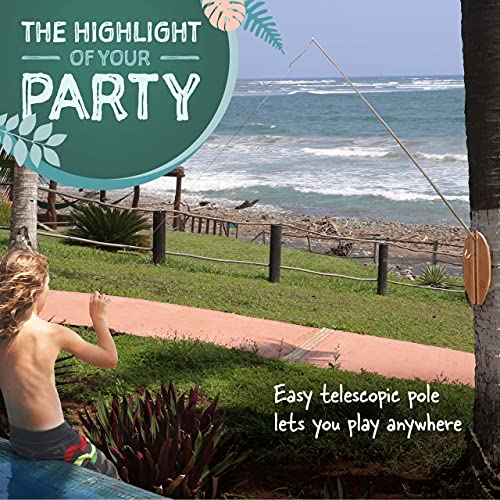 Tiki Toss Ring Toss Game for Adults - Hook and Ring Games with String and Hooks for Indoor/Outdoor Use, Man Cave Decor & Stuff, Gifts for Men/College - Standard or Deluxe 12.3" / Tiny 5" - color: Deluxe 12.3 Inch