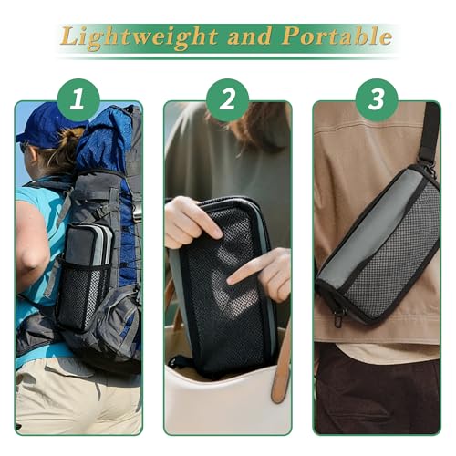 YANYUCB Portable Folding Chair,Ultralight Collapsible Stool,Camping Chair,Handbag Style Pocket Foldable Stool for Camping Travel Fishing Hiking and Outdoor Activities(Grey) - color: Grey