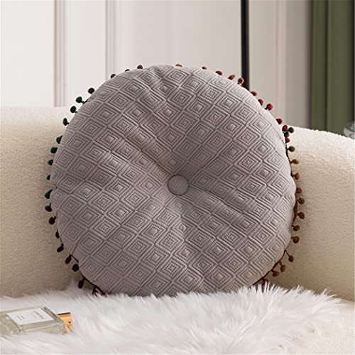 Round Cushion Ball Round Pillow Sofa Cushion Floor Pillow (Grey, 15.7in40cm) - color: Grey