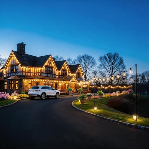 RTTY 300 FT Outdoor String Lights Patio Light for Outside, Waterproof G40 Shatterproof LED Bulbs, Dimmable Hanging Connectable Globe Lighting for Bistro, Backyard, Cafe, Porch, Balcony, Market, 2700K - size: 300FT