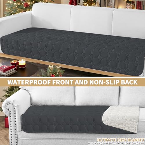 ZNSAYOTX Ultimate Cozy Blankets (30"x70") 100% Waterproof Sofa Mat Blanket for Dog Pets, Bed Couch Protector with Non-Slip Back Washable Durable, Pee Scratch Proof Easy to Clean (Black) - color: Black, size: 30x70 Inch