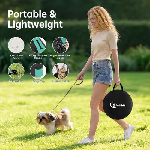 Dog Playpen,Cat Pet Puppy Pen,Portable Playpens for Dogs Indoor Outdoor Travel Camping Use,Foldable Dog Kennel Tent Crate for Rabbit Small Animals with Carrying Case (Green, Small) - color: Green, size: Small