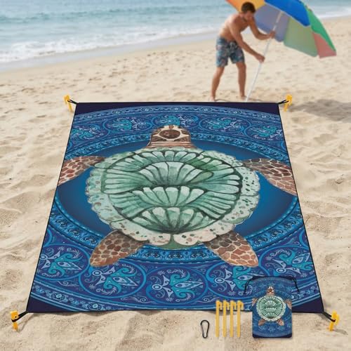 Large Beach Blanket Sandproof Waterproof 70.8" X 86.6"for Quick Drying Outdoor Picnic Mat for Beach - color: D08